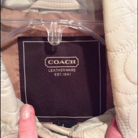 Coach tan signature quilted turn lock jacket coat Large - Picture 4 of 4
